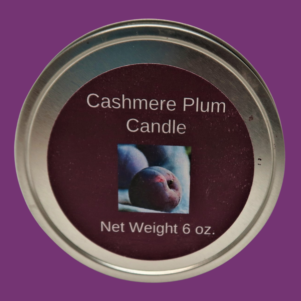 Cashmere Plum Soy Candle with Wood Wick