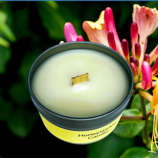 Honeysuckle Soy Candle with Wood Wick
