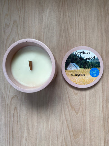 Earthen Sandalwood Hydrostone Candle