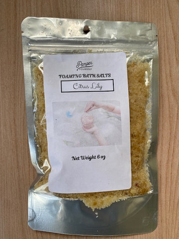 Citrus Lily Foaming Bath Salts