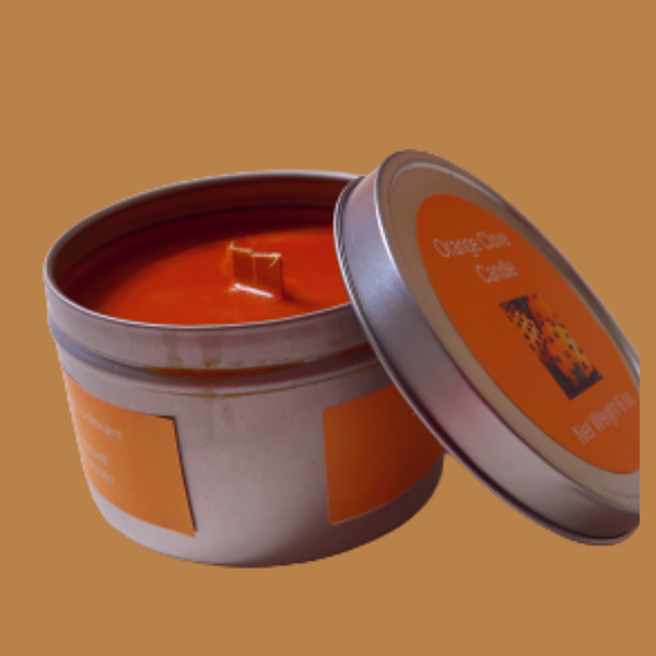 Orange Clove Soy Candle with Wood Wick