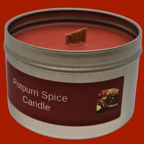Potpourri Spice Soy Candle with Wood Wick
