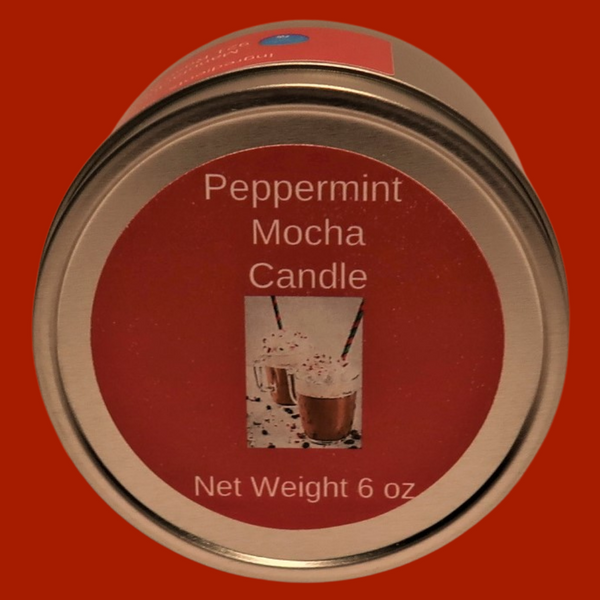 Peppermint Mocha Soy Candle with Wood Wick
