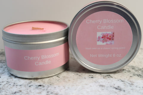 Cherry Blossom Soy Candle with Wood Wick