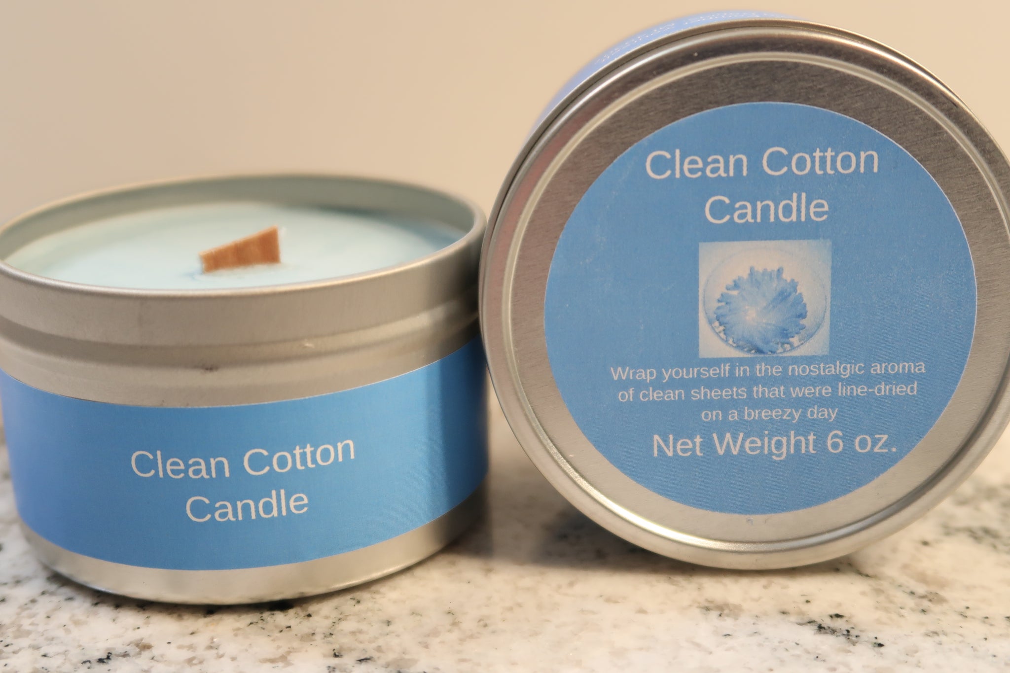 Clean Cotton Soy Candle with Wood Wick