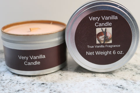 Very Vanilla Soy Candle with Wood Wick
