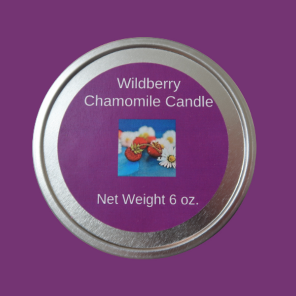 Wildberry Chamomile Soy Candle with Wood Wick